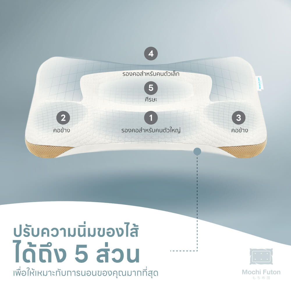 หมอนญี่ปุ่น 6 มิติ - Mochi Futon  
